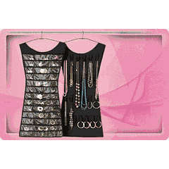 Little Black Dress Hanging Jewelry Organizer - As seen on TV - Pink