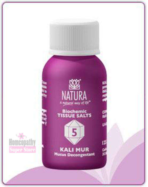 Kali Mur D6 Tissue Salt 5 (Natura) - Mucus Decongestant