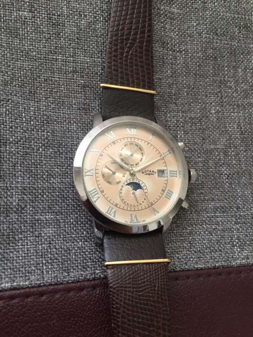 Rotary triple date moonphase watch- automatic