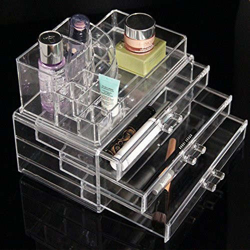cosmetic Make up Box Organiser Cosmetic Display 3 Storage Case Perfect..