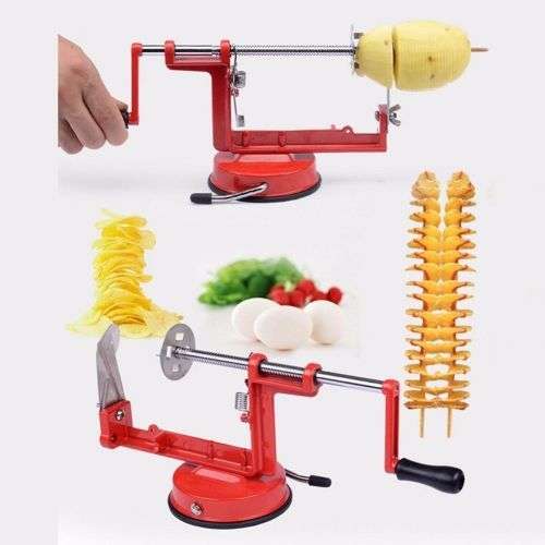 Stainless Steel Potato Machine Slicer Cutter Spiral Tornado Twister Chips