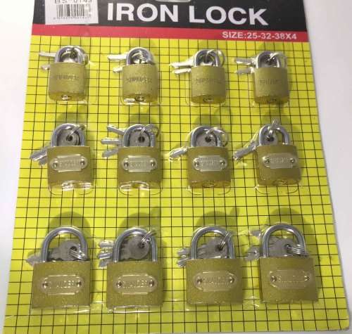 12pcs / pack Iron Lock ( 25mm 32mm 38mm)