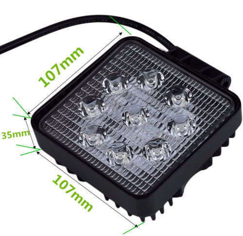 27W Square  LED CAR CREE WORK LIGHT SPOT LIGHT