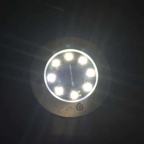 8 LED Solar Power Buried Light Under Ground Lamp Outdoor Path Way Garden Decking