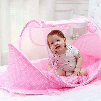 Baby Cushion Mat With Mosquito Net