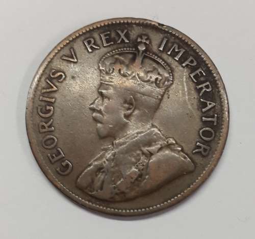 South Africa Penny 1929, Good Coin.