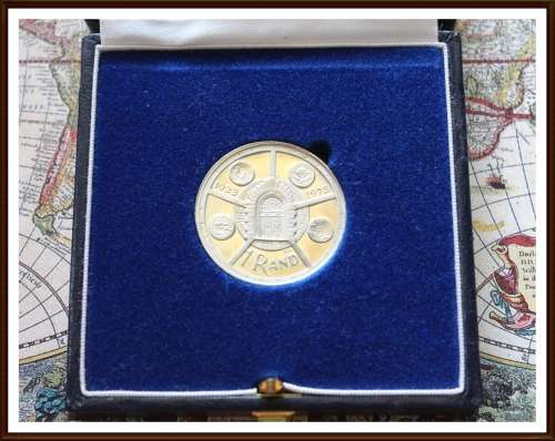 1974 Proof Silver 1R, PRETORIA MINT ANNIVERSARY, Excellent Coin.