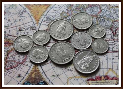 Switzerland Lot Coins, One Bid Take All. Circulated Coins.