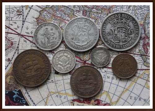 1943 S.A Full Set The Circulated Coin, as per Photo.