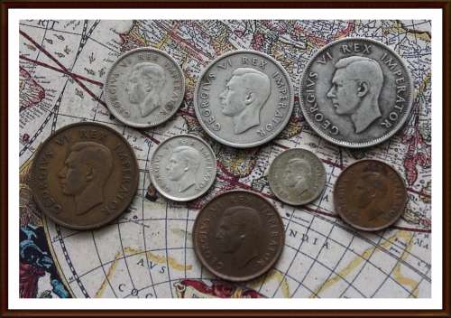 1943 S.A Full Set The Circulated Coin, as per Photo.