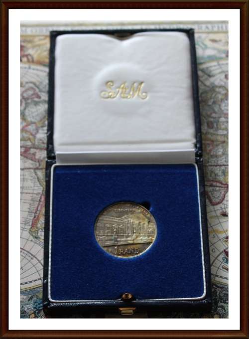 1985 Silver Rand, Parliament - Proof - , Excellent Coin, Box as per Photo.