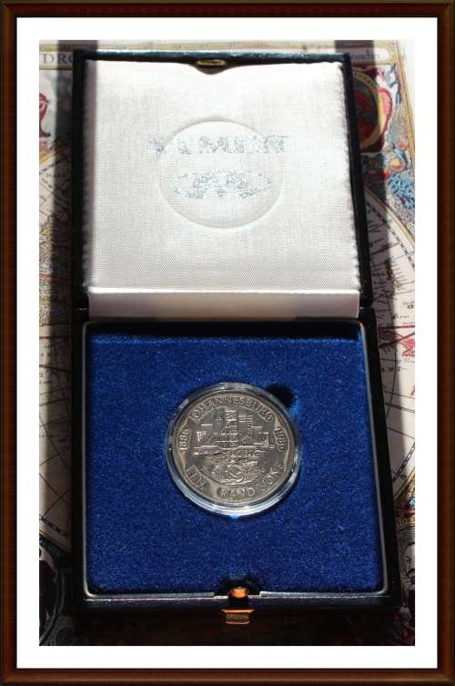 1986 PROOF silver One Rand, Johannesburg Centenary,Excellent Coin, Box as per Photo.