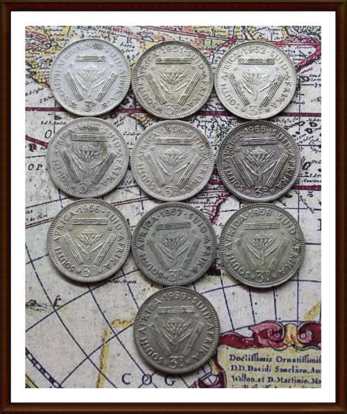 Collections the S.A. Tickey´s the 1950 to 1959, Full Set, Conditions, as per Photo.