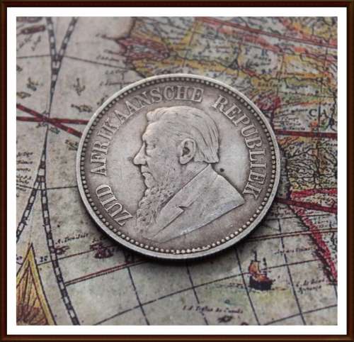 1894 ZAR Two and a Half Shillings, Circulated Coin, Conditions, as per Photo.