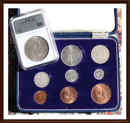 1959 S.A.U, Set Which Crown Grade AU58 NGC, Description Below, as per Photo.