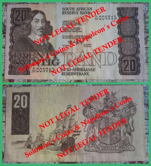 TW de Jongh  R20, Cir. Note, Conditions as per Photo.