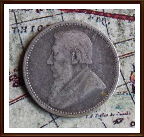 1894 Z.A.R. Sixpence, Circulated Coin,  Conditions, as per Photo.