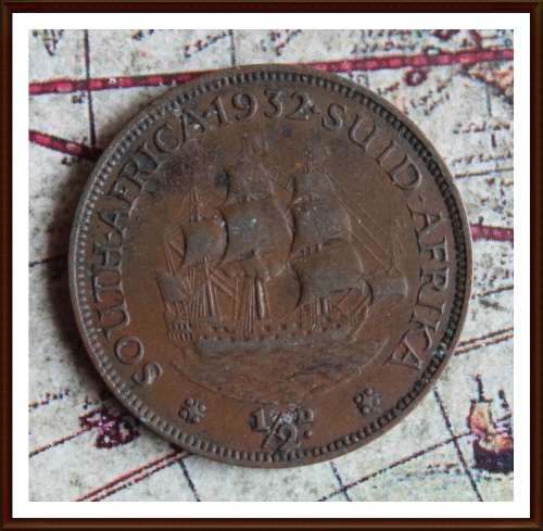 1932 Uni. of South Africa, Half Penny Condition, as per Photo.
