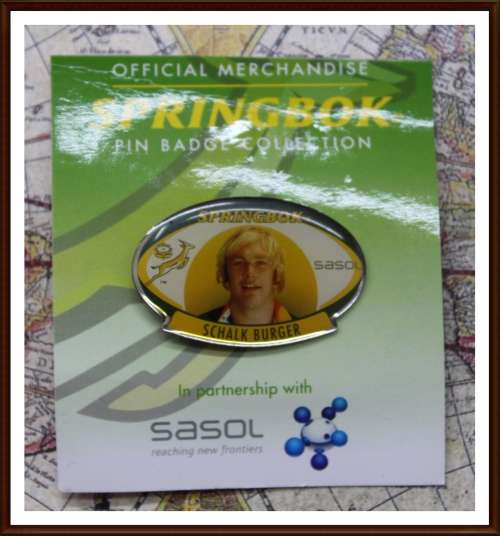 Memorabilia of Rugby, Start 1 Rand, Bid per Pin (6 Different Pin´s), as per Photo.