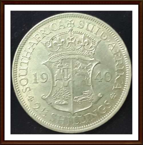 1940 Uni. of S. A. 2 1/2 Shillings, Circulated Coin, Judge Cond. for Yourself, as per Photo.
