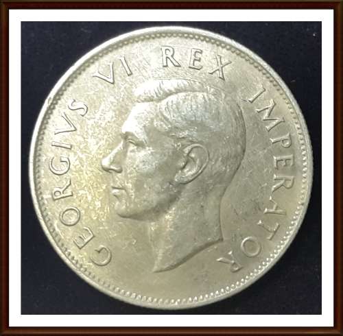 1942 Uni. of S. A. 2 1/2 Shillings, Circulated Coin, Judge Cond. for Yourself, as per Photo.