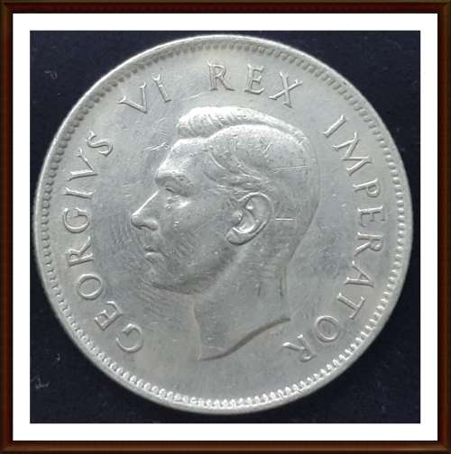 1943 Uni. of S. A. 2 Shillings, Circulated Coin, Judge Cond. for Yourself, as per Photo.