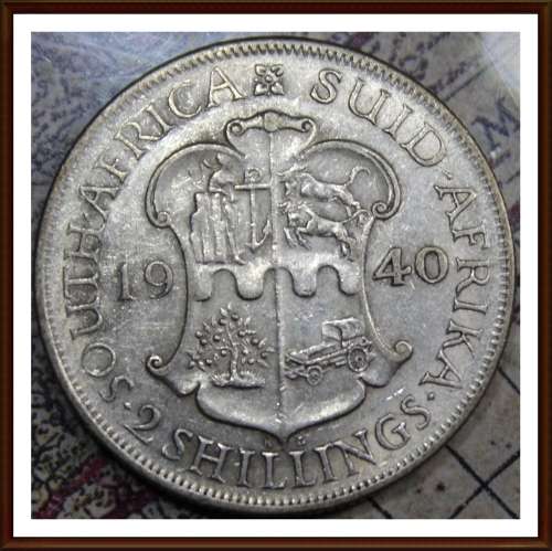 1940 Uni. of S. A. 2 Shillings, Circ. Conditions, Judge Cond. for Yourself, as per Photo.