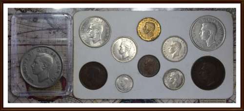 1937, Great Britain, Rare Set of  Coins Almost UNC and Circ. Coins (Short Set), as per Photo.