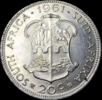 1961 Rep. of S.A, Full Set the Circ. Coins and Almost UNC, Judge Cond. for Yourself,  as per Photo.