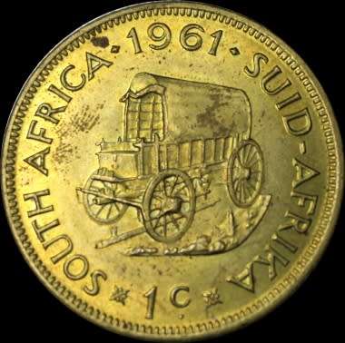 1961 Rep. of S.A, Full Set the Circ. Coins and Almost UNC, Judge Cond. for Yourself,  as per Photo.