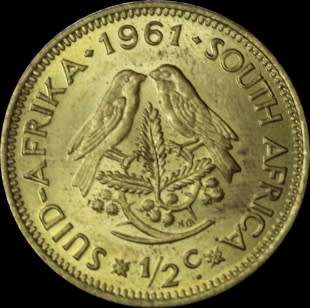 1961 Rep. of S.A, Full Set the Circ. Coins and Almost UNC, Judge Cond. for Yourself,  as per Photo.