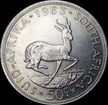 1963 Rep. of S.A, Full Set the Circ. Coins and Almost UNC, Judge Cond. for Yourself,  as per Photo.
