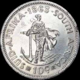 1963 Rep. of S.A, Full Set the Circ. Coins and Almost UNC, Judge Cond. for Yourself,  as per Photo.