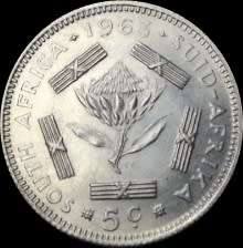 1963 Rep. of S.A, Full Set the Circ. Coins and Almost UNC, Judge Cond. for Yourself,  as per Photo.