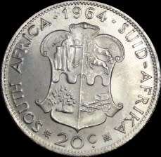 1964 Rep. of S.A, Full Set the Circ. Coins and Almost UNC, Judge Cond. for Yourself,  as per Photo.