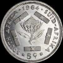 1964 Rep. of S.A, Full Set the Circ. Coins and Almost UNC, Judge Cond. for Yourself,  as per Photo.