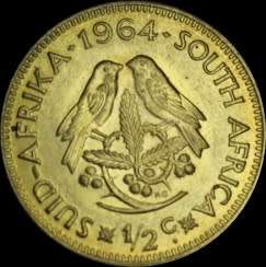 1964 Rep. of S.A, Full Set the Circ. Coins and Almost UNC, Judge Cond. for Yourself,  as per Photo.