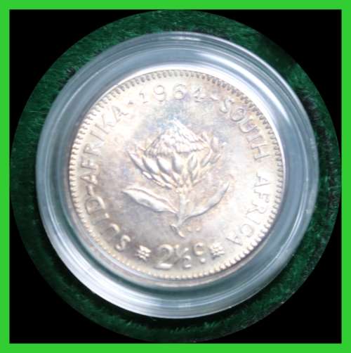 1964 Rep. of South Africa: Excellent Set of  5 Cents and 2 1/2 Cents Proof Coins. as per Photo.