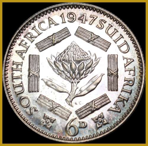 1947 Union of  South Africa, Immaculate Short Proof Set, Coins in Excellent Tone, as per Photo.