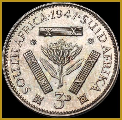 1947 Union of  South Africa, Immaculate Short Proof Set, Coins in Excellent Tone, as per Photo.