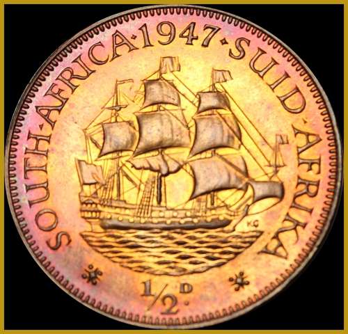 1947 Union of  South Africa, Immaculate Short Proof Set, Coins in Excellent Tone, as per Photo.