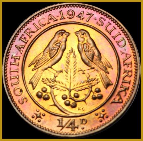 1947 Union of  South Africa, Immaculate Short Proof Set, Coins in Excellent Tone, as per Photo.