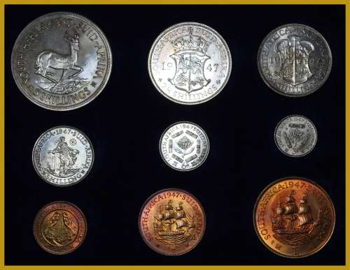 1947 Union of  South Africa, Immaculate Short Proof Set, Coins in Excellent Tone, as per Photo.