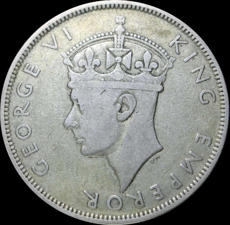 1944: Southern Rhodesia: Half Crown  in Circulated  Conditions, as per Photo.