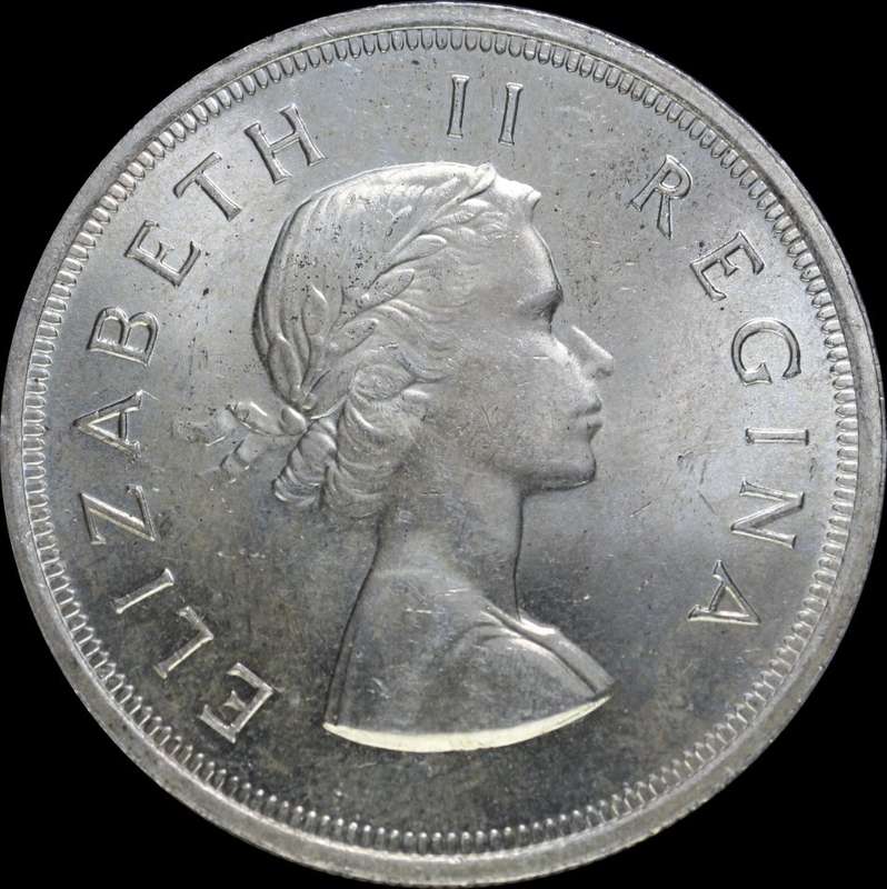 1953 : Union of  S. A.:  5 Shillings (AUNC)  in Good Conditions, as per Photo.