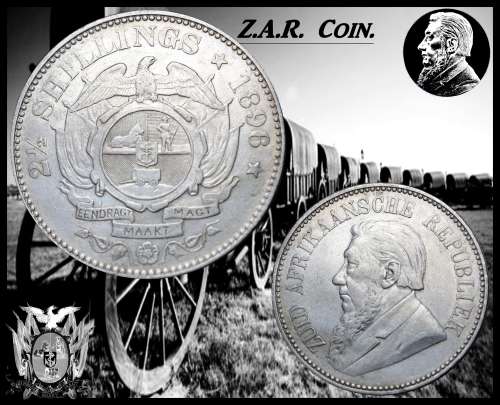 Z.A.R  Half Crown 1896  Circulated Coin in Good Cond. , 284.760 Only  Minted, Please as per Photo.