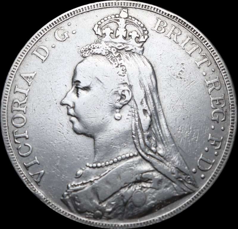 1889 : G. Britain : Crown in Circulated Conditions.as per Photo.