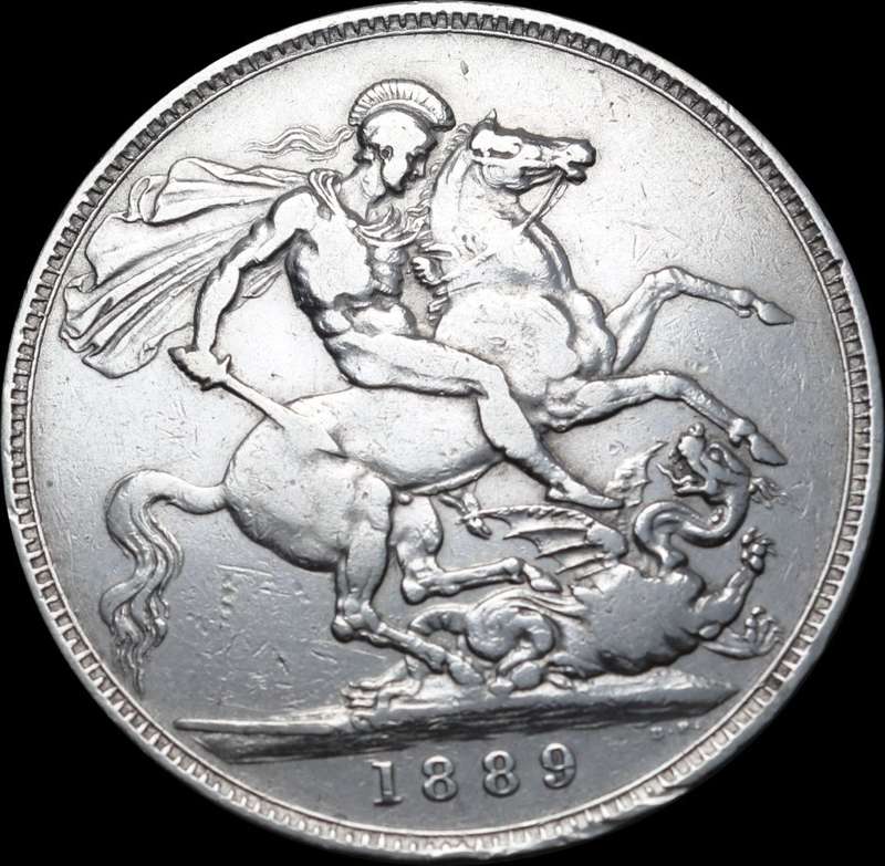 1889 : G. Britain : Crown in Circulated Conditions.as per Photo.