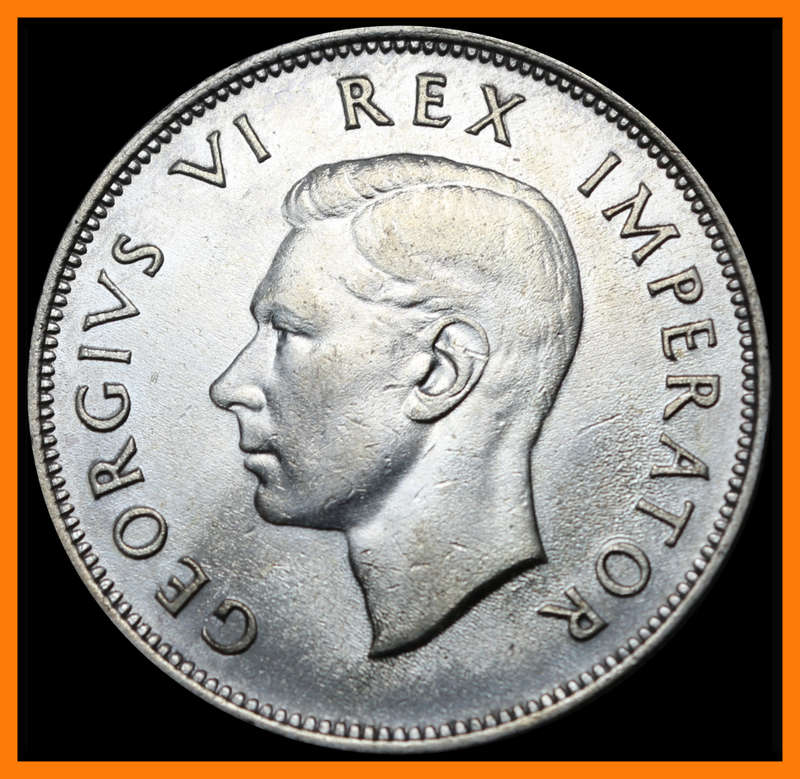1940 Union of S.A. 2 1/2 Shillings  in (Cleaned Conditions), Description Below, as per Photo.