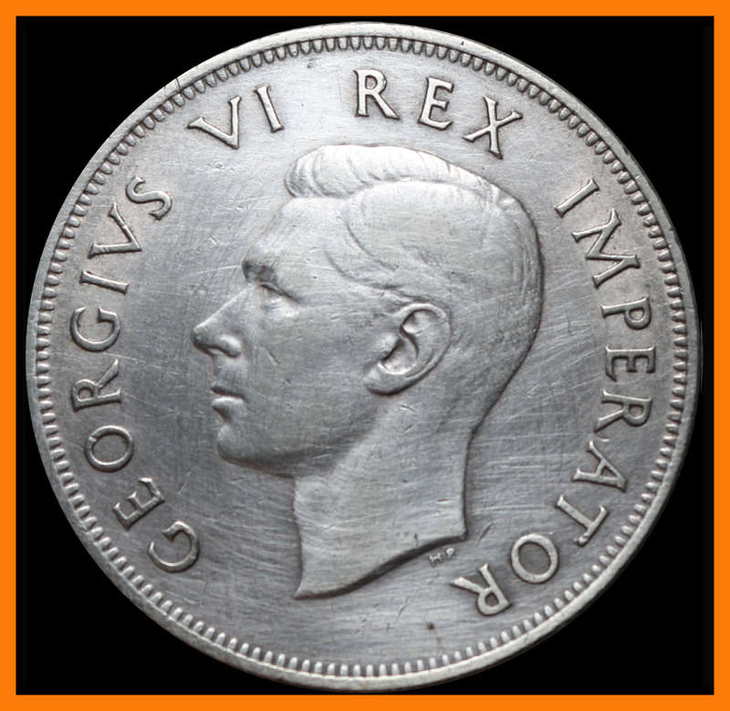 1940 Union of S.A. 2 1/2 Shillings  in (Cleaned Conditions), Description Below, as per Photo.